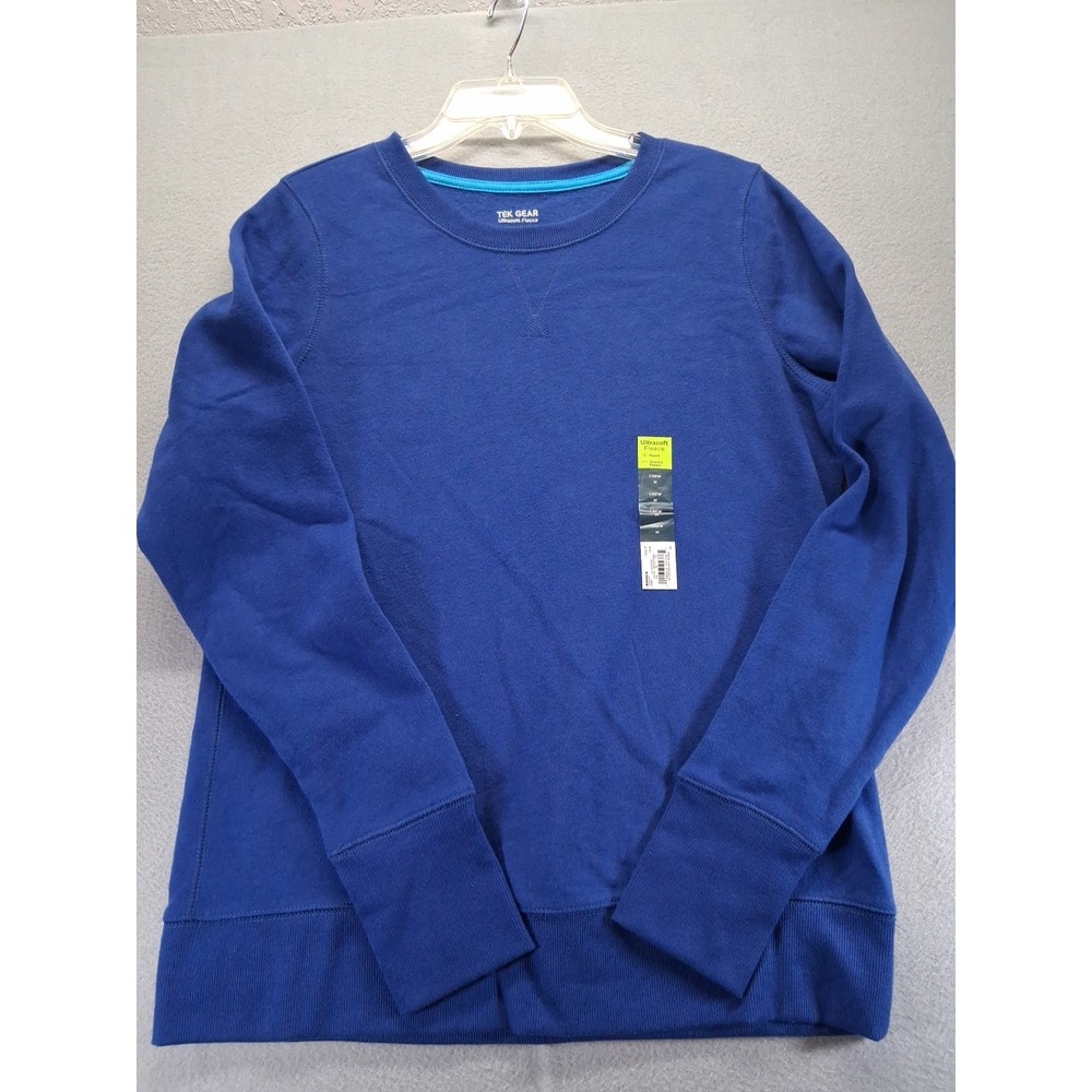 NWT Tek Gear Men's XL Gray Ultra Soft Fleece Sweater Pullover Size M‎